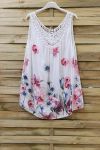 TOP PRINTS LACE 0822 WHITE