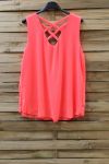 TOP ZIPS BACK CROSSES 0794 ORANGE FLUO