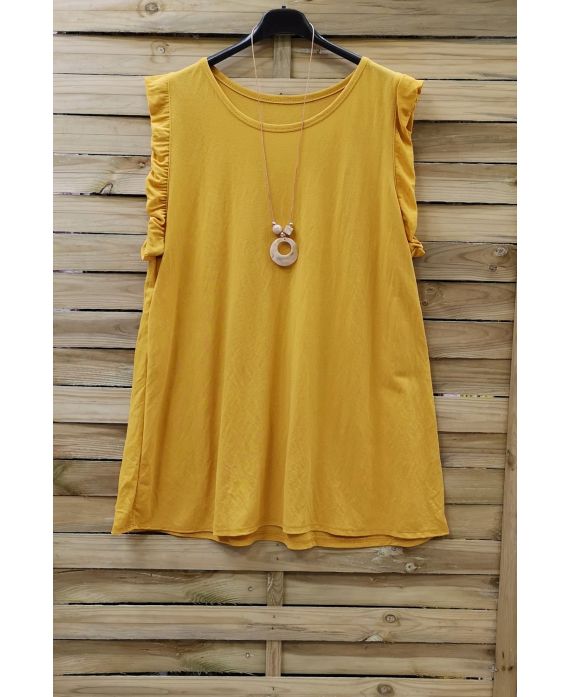 LARGE TOP + NECKLACE 0831 YELLOW