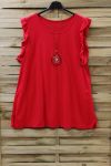 GRANDI TOP + COLLANA 0831 ROSSO