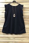 LARGE TOP + NECKLACE 0831 BLACK