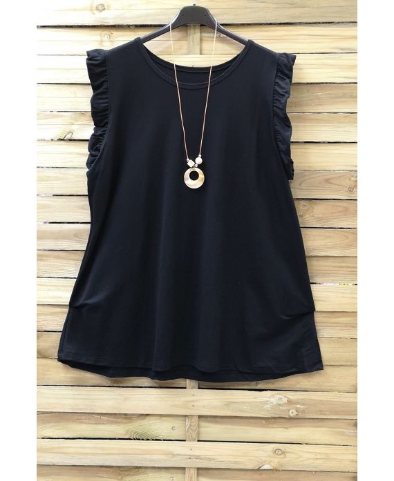 GRANDE TAILLE TOP + COLLIER 0831 NOIR