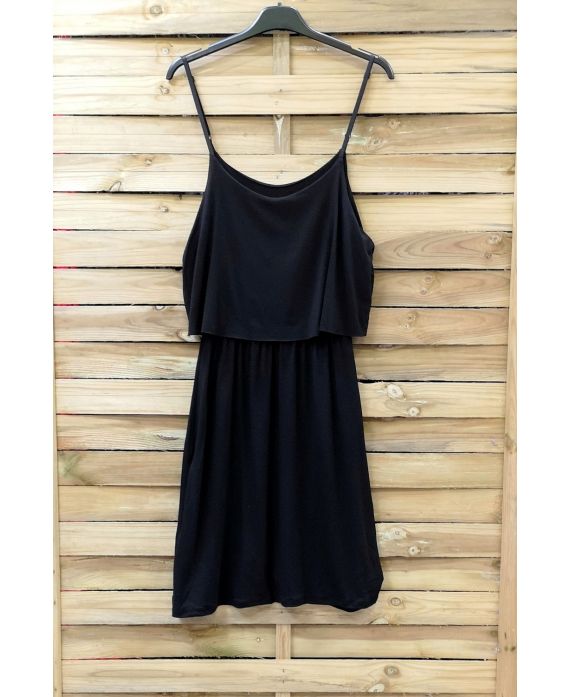 DRESS HAS ADJUSTABLE STRAPS 0845 BLACK