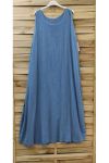 ROBE LONGUE 0851 BLEU