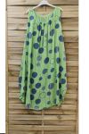 ROBE IMPRIMEE 0852 VERT ANIS