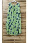 DRESS PRINTED 0852 GREEN ANISE