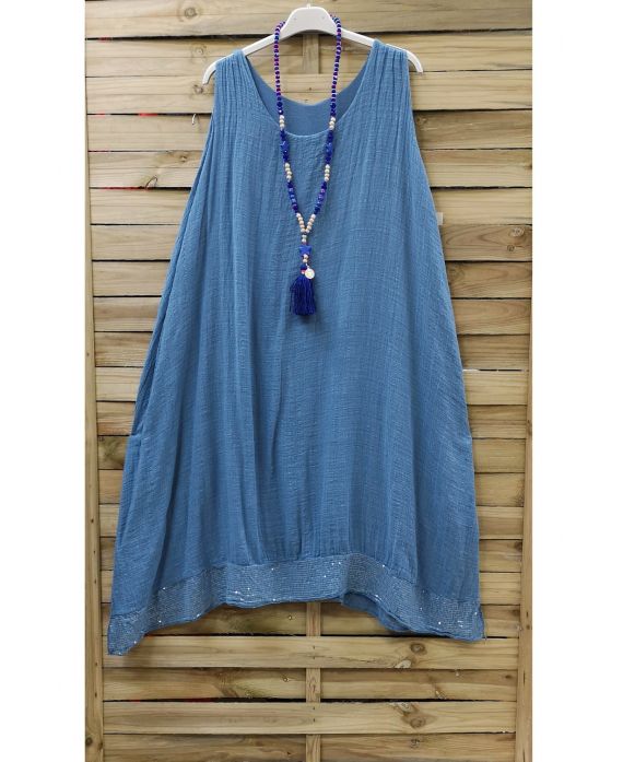 KLEID GRUNDLAGE PAILLETTEN 0844 BLAU