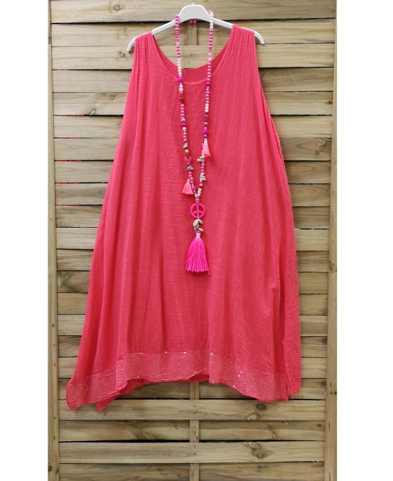 DRESS BASIC GLITTER 0844 CORAL