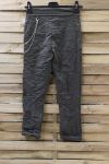 PANTALON EFFET PLISSE 0856 VERT MILITAIRE