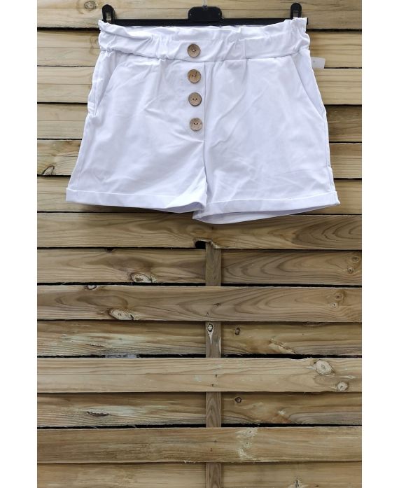 PANTALONCINI HANNO BOTTONI 2 TASCHE 0858 BIANCO