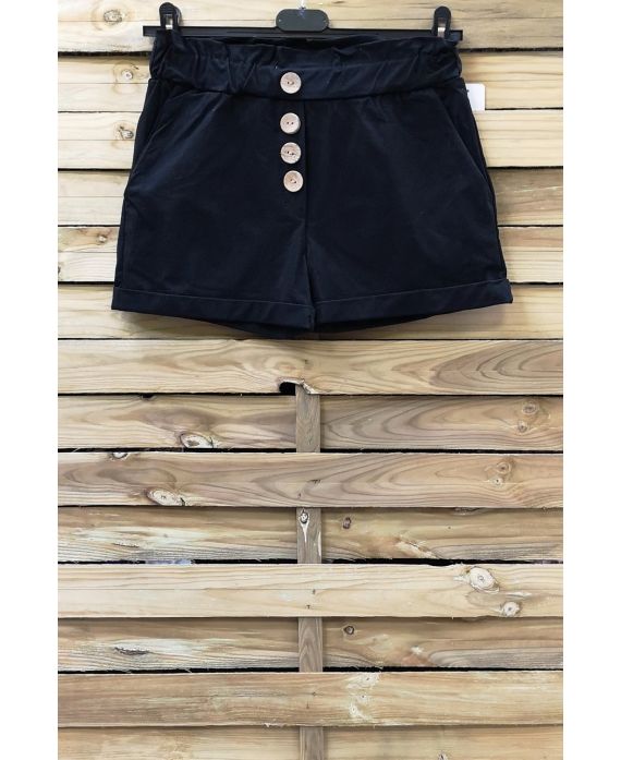 SHORTS HAVE BUTTONS 2 POCKETS 0858 BLACK