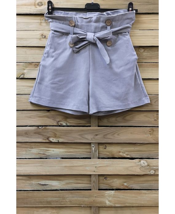 HOHE TAILLE SHORTS, 0857 GRAU