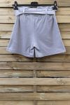 SHORT TAILLE HAUTE 0857 GRIS