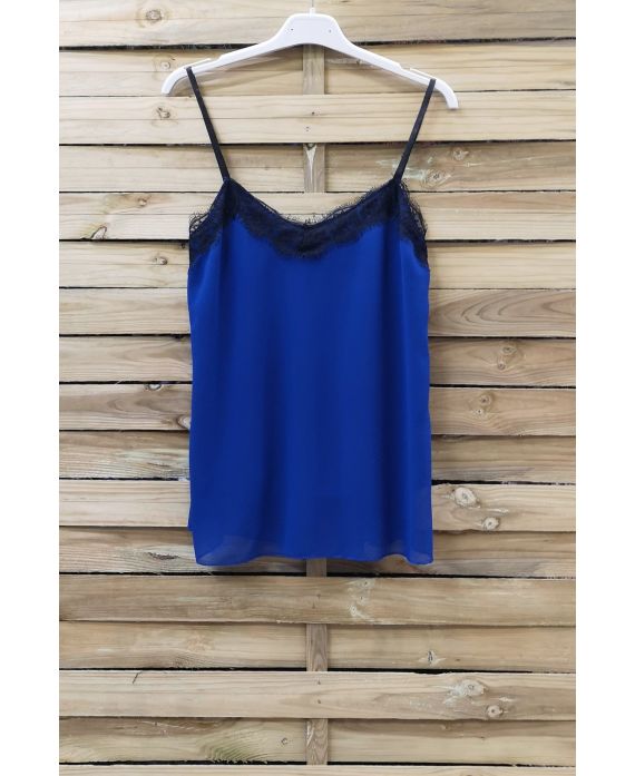 CAMISOLE LACE ADJUSTABLE STRAPS 0863 ROYAL BLUE