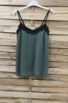 CAMISOLE LACE ADJUSTABLE STRAPS 0863 MILITARY GREEN