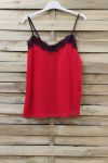 CAMISOLE VAN KANT VERSTELBARE BANDJES 0863 ROOD