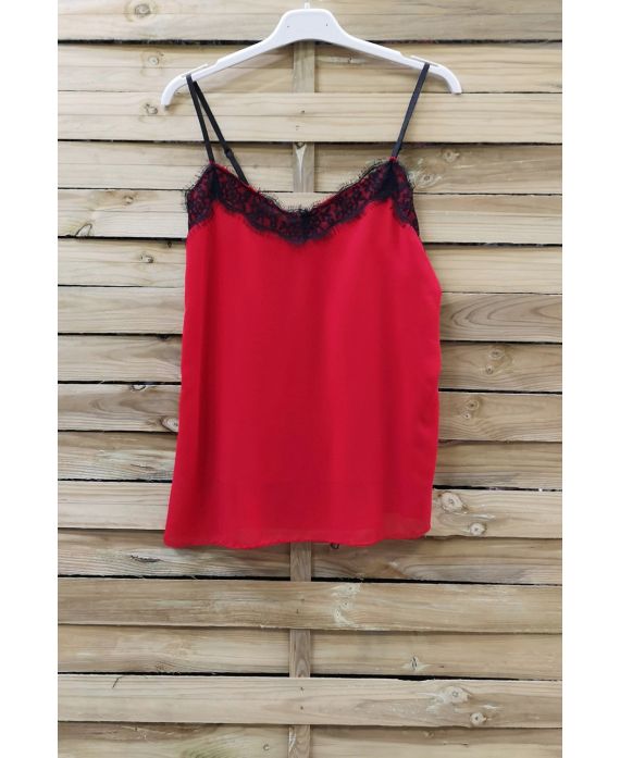 CAMISOLE LACE ADJUSTABLE STRAPS 0863 RED