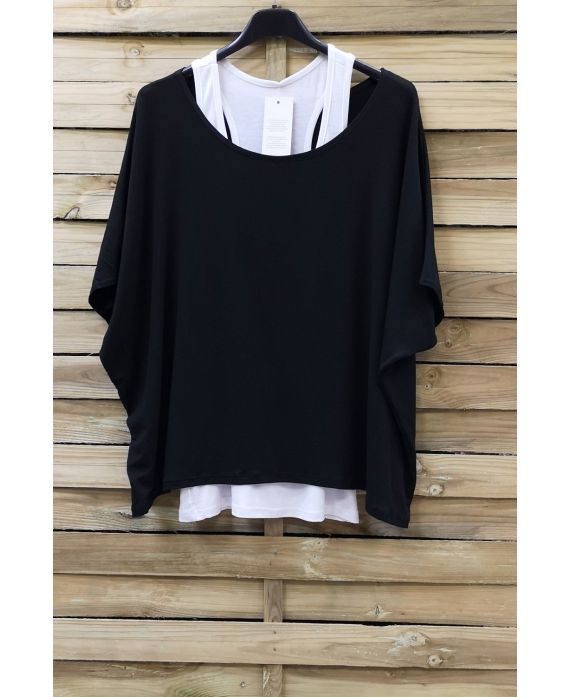 T-SHIRT + DEBARDEUR 0866 NOIR