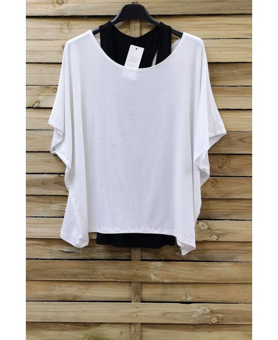 T-SHIRT + CANOTTA 0866 BIANCO