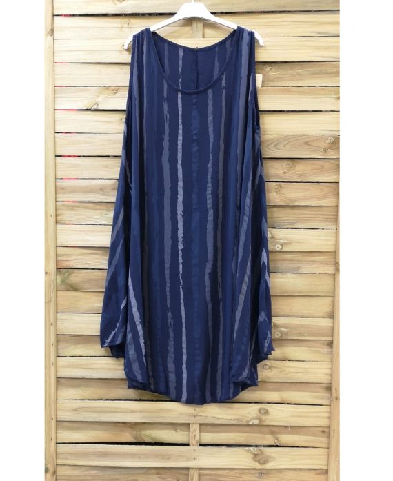 ABITO A RIGHE 0869 BLU NAVY