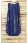 ROBE RAYURES 0869 BLEU MARINE