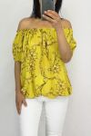 TOP SCOLLO SCOOP ELASTICO 0847 GIALLO