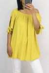 TOP SCOLLO SCOOP ELASTICO 0848 GIALLO