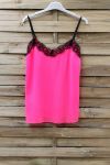 CAMISOLE VAN KANT VERSTELBARE BANDJES 0863 NEON ROZE