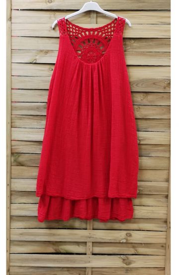 ABITO RICAMO POSTERIORE 0762 ROSSO