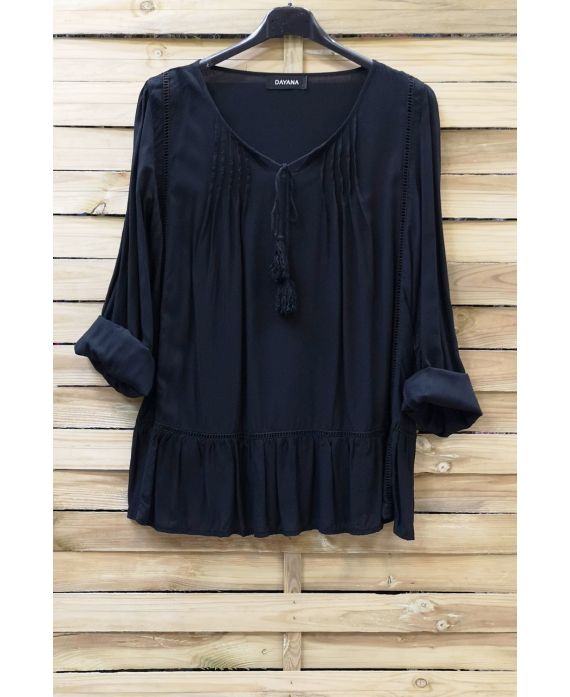 TUNIC POMPON 1063 BLACK