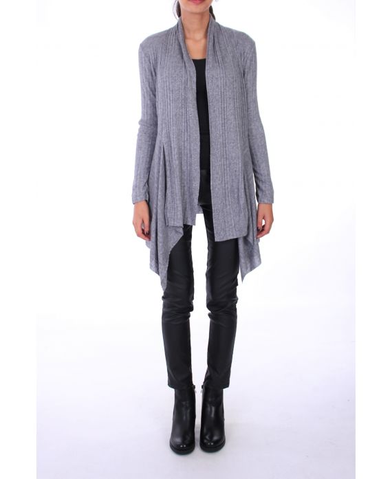 GILET ASYMETRIQUE 0261 GRIS