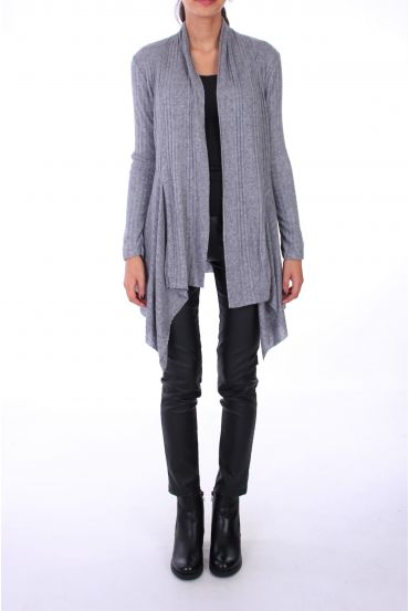 GILET ASYMETRIQUE 0261 GRIS