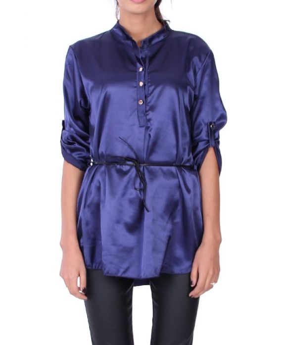 TUNIC SATIN 0288 NAVY