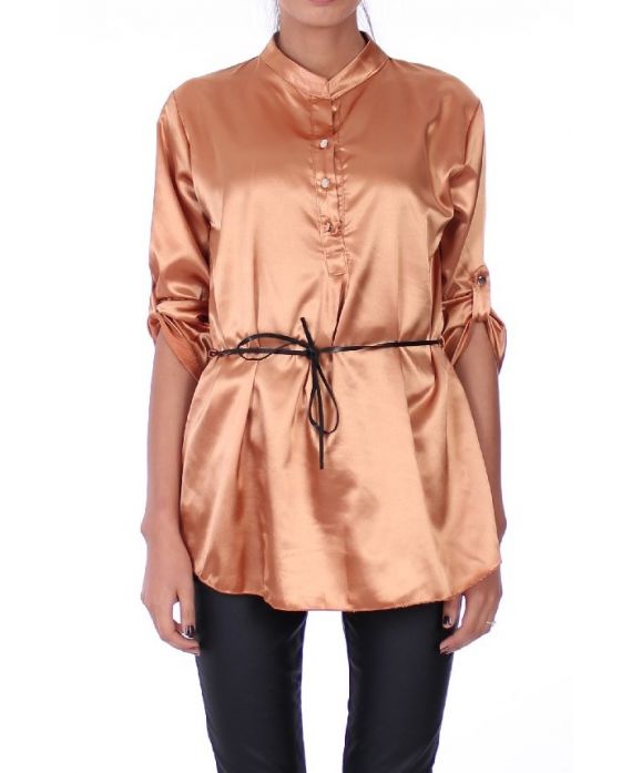 TUNIC SATIN 0288 CAMEL