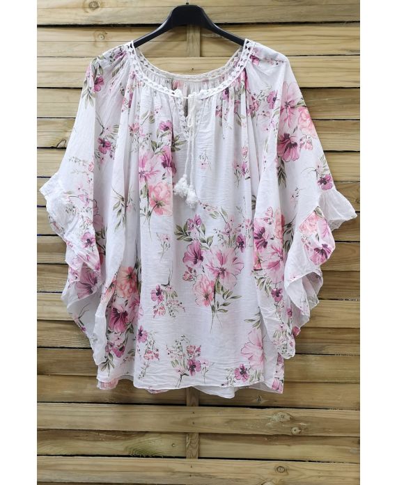 TUNICA OVERSIZE STAMPATO 0882 BIANCO