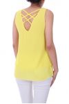 TOP ZIPPE DOS CROISE 0887 JAUNE