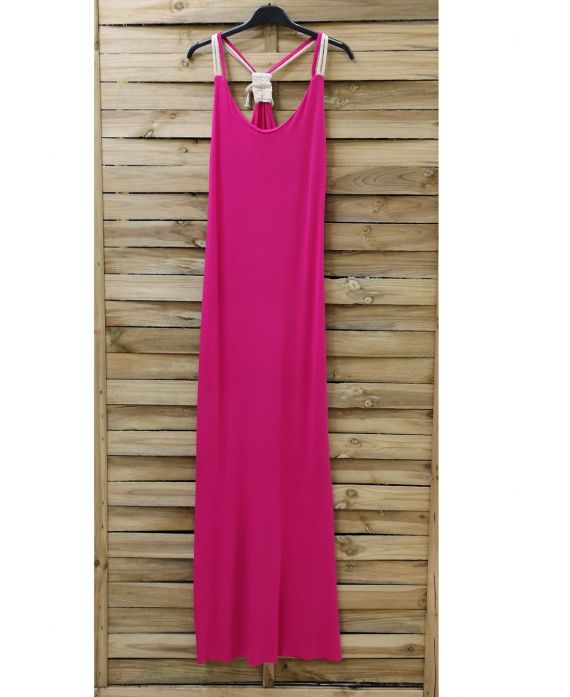 BACK LONG DRESS FANCY 0922 FUSHIA