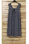 GRANDE TAILLE ROBE A POIS 0933 NOIR