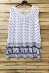 LARGE SIZE TOP PRINTS 0942 WHITE