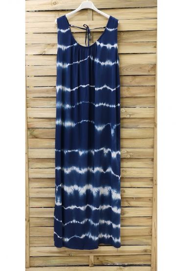 LANGE JURK TIE & DYE 0946 NAVY BLAUW