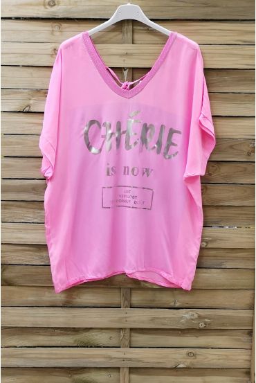 T-SHIRT EFFECT DELAVE CHERIE 0948 NEON PINK