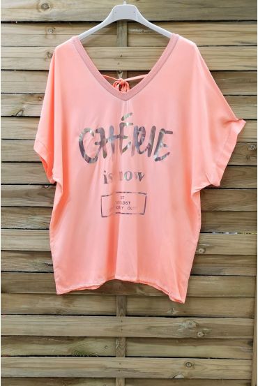 T-SHIRT EFFECT DELAVE CHERIE 0948 ORANGE FLUO