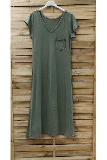 LONG DRESS POCKET 0947 MILITARY GREEN