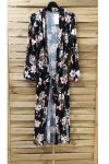 KIMONO LANG 0960 SCHWARZ
