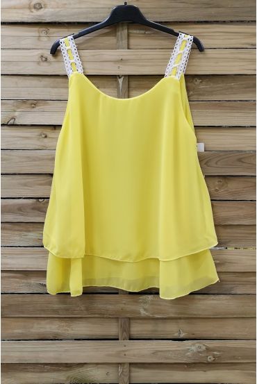 TOP SENZA SPALLINE LACE 0967 GIALLO