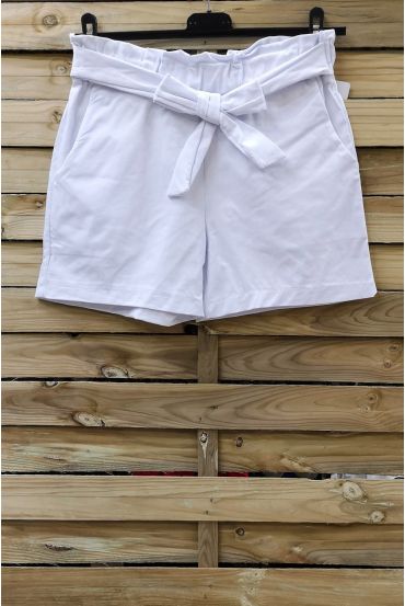 SHORTS MET HOGE TAILLE 0966 WIT