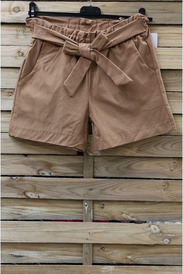 SHORTS HIGH WAIST 0966 CAMEL