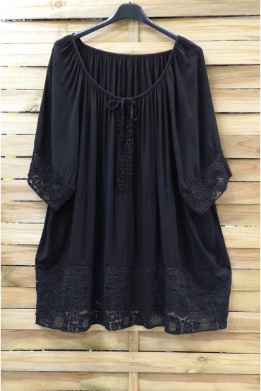 TUNIC OVERSIZE BOHEME 0962 BLACK