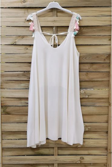 KLEID HAT BORTE 0958 WEIß