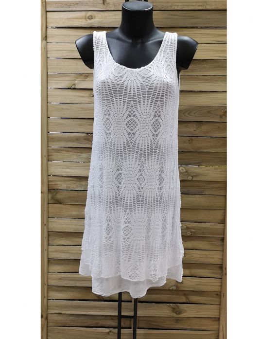 ABITO TUNICA SUPERPOSEE 0878 BIANCO